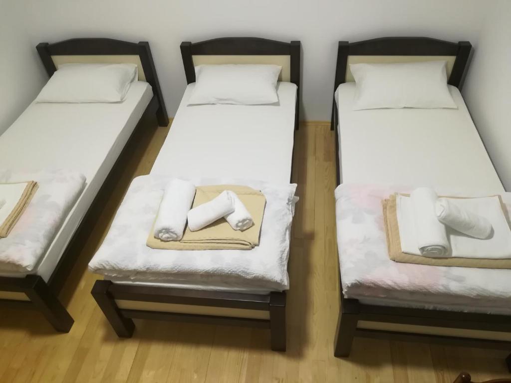 Postel nebo postele na pokoji v ubytování Vignjišta