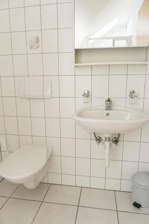 Koupelna v ubytování Speiserestaurant Traube
