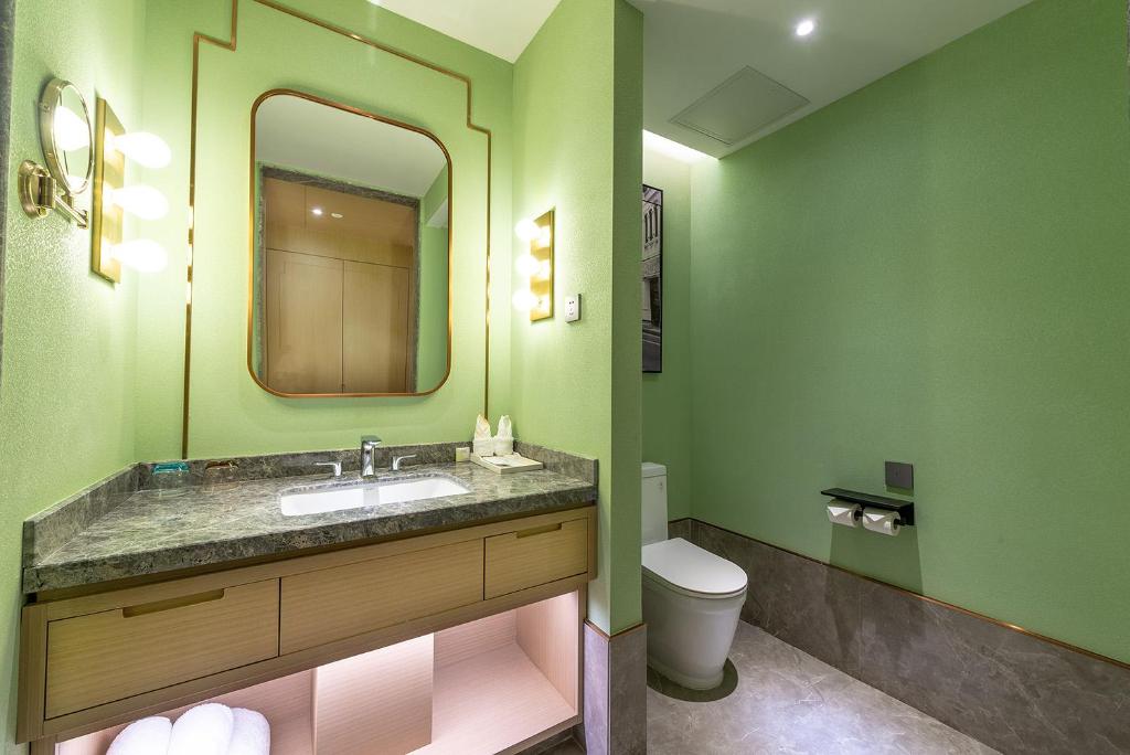 Koupelna v ubytování Metropolo Hotel-Guangzhou baiyunzhan jiangnan market canton fair phase free shuttle bus