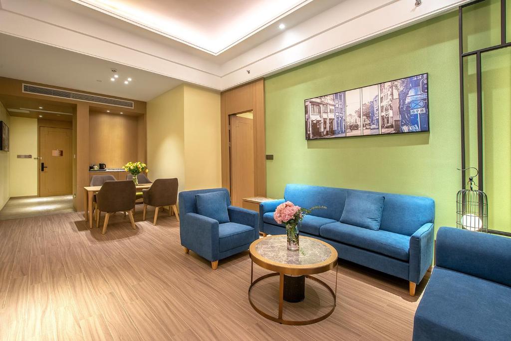 Posezení v ubytování Metropolo Hotel-Guangzhou baiyunzhan jiangnan market canton fair phase free shuttle bus