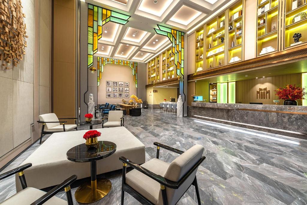 Posezení v ubytování Metropolo Hotel-Guangzhou baiyunzhan jiangnan market canton fair phase free shuttle bus