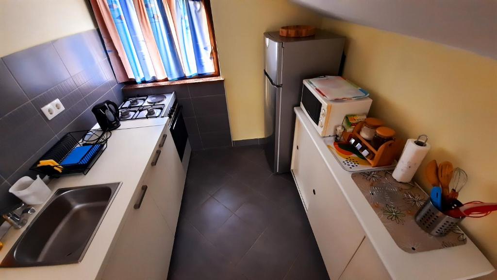 Kuchyň nebo kuchyňský kout v ubytování Green Zelina