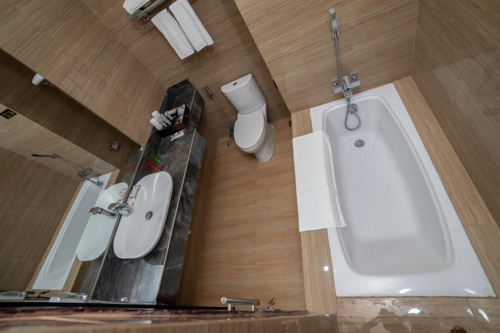 Koupelna v ubytování Hotel Sanchaung