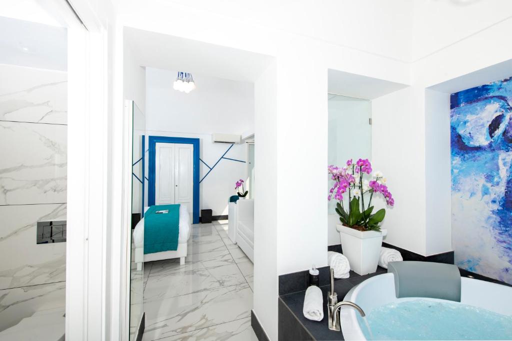 Koupelna v ubytování Positano Art Hotel Pasitea
