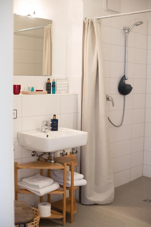 Koupelna v ubytování Appartements Villa Schwanenteich