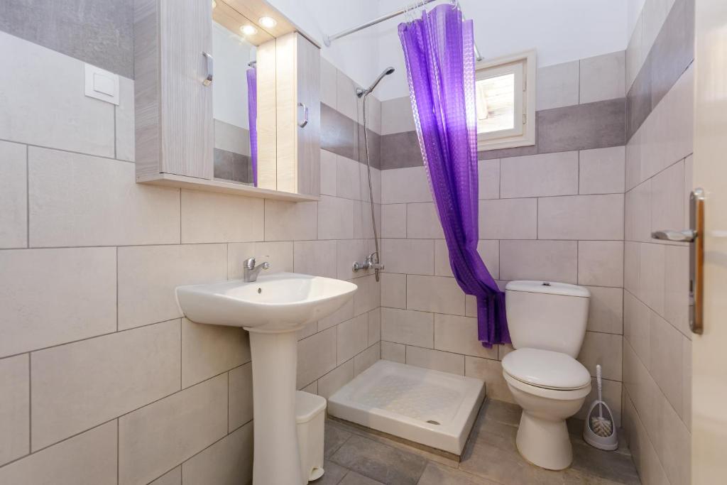 Koupelna v ubytování Dragana apartments