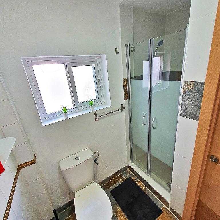 A bathroom at Milagros Central Apartments