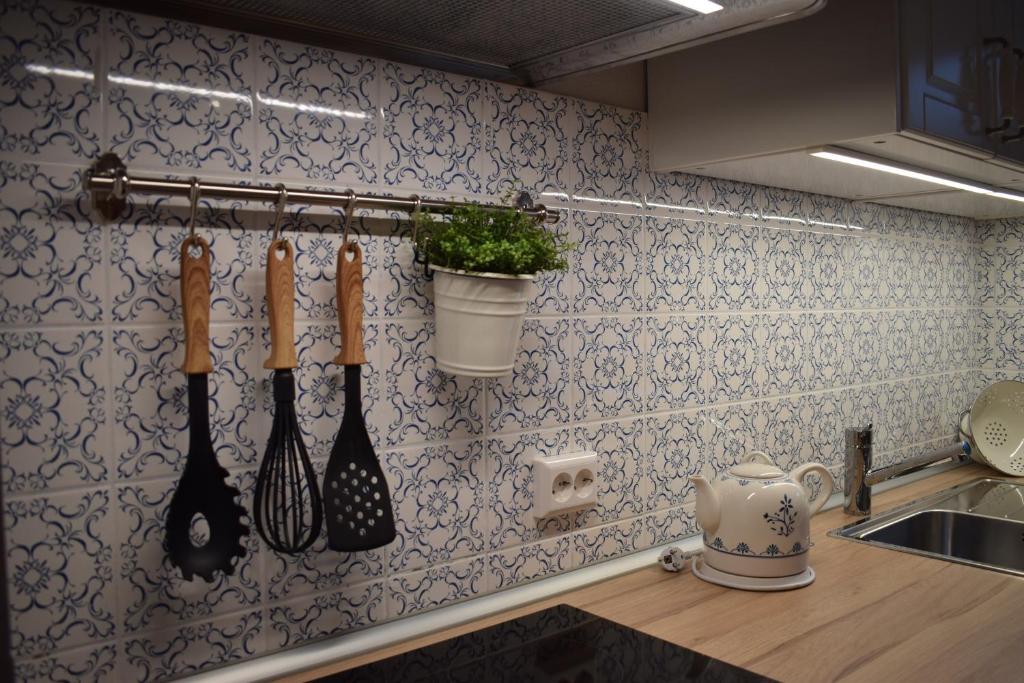 Kuchyň nebo kuchyňský kout v ubytování Apartment Rose Sasbachwalden