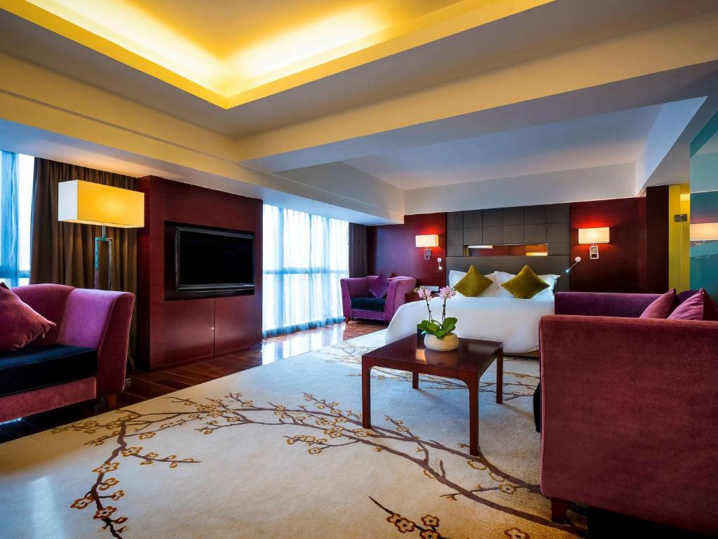 Posezení v ubytování Grand Mercure Xiamen Downtown-Free Welcome Fruit & Metro Station
