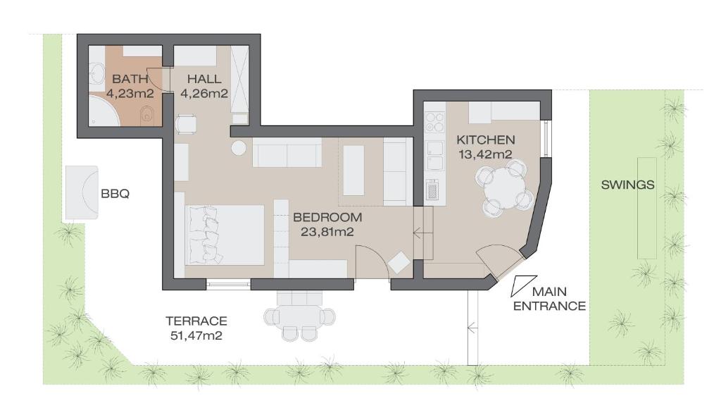 a floor plan of a house at Apartments Baredi in Izola