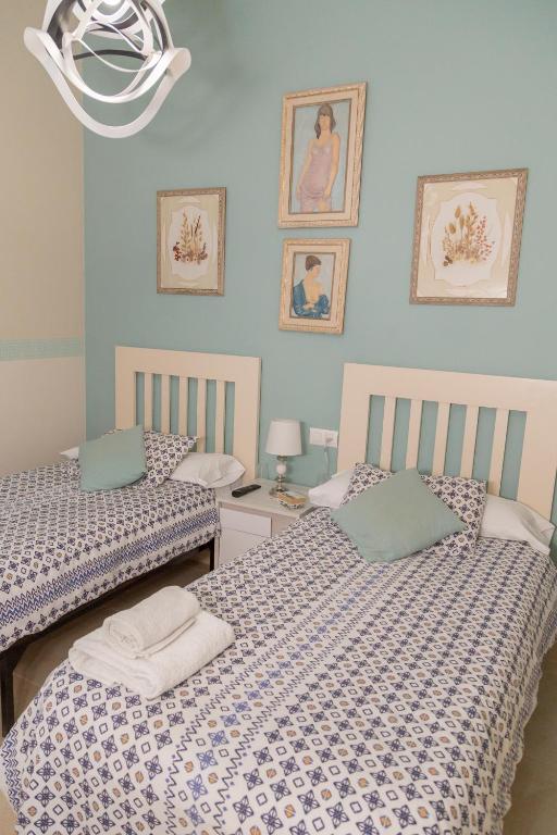 Cama o camas de una habitación en Pension Internacional
