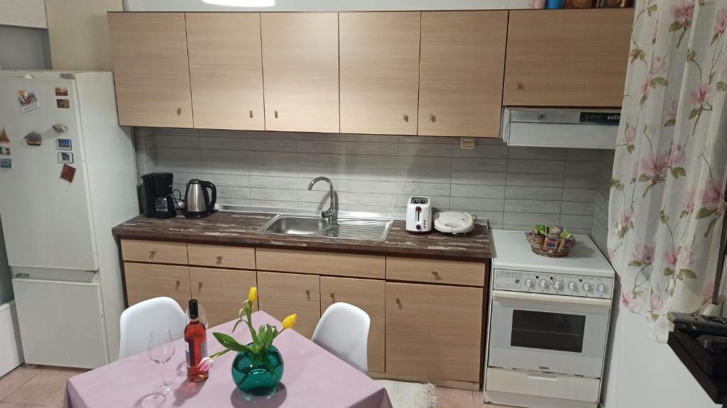 Kuchyň nebo kuchyňský kout v ubytování Deppy's Apartments
