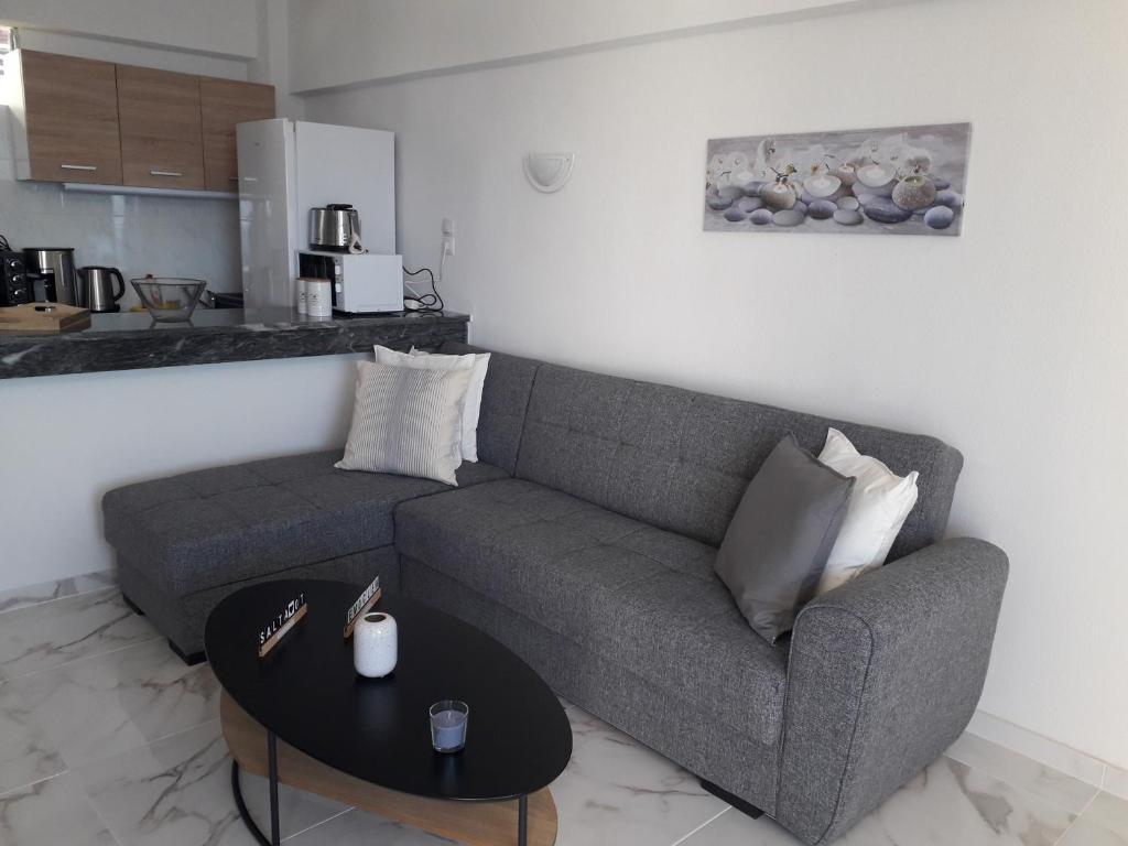 Posezení v ubytování Atlas Apartment with Private Beach and SeaView