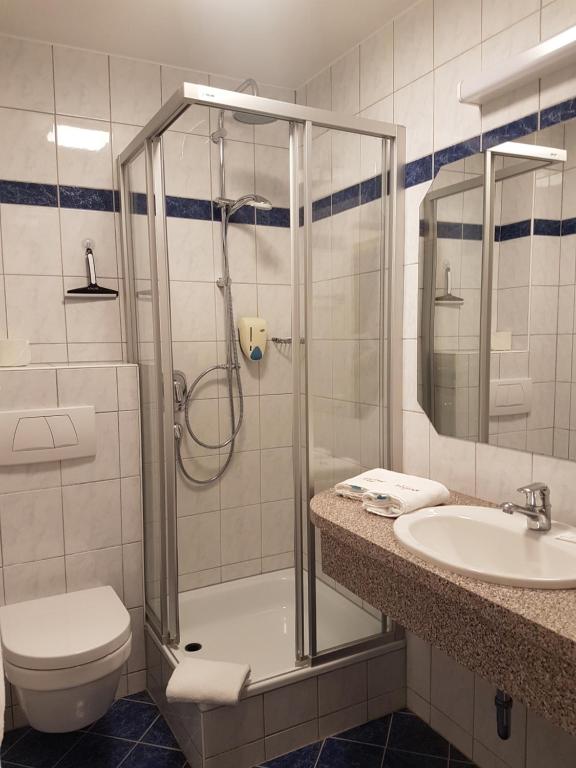 Koupelna v ubytování Landhotel Haagerhof