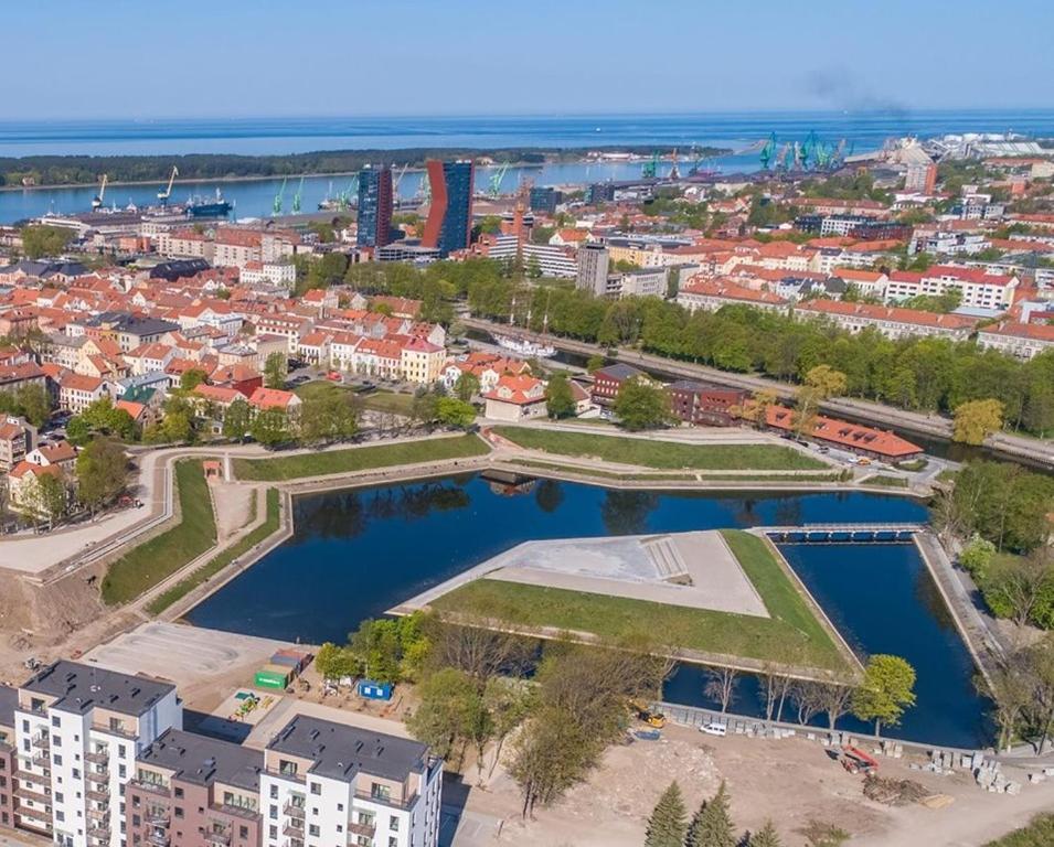 Nespecifikovaný výhled na destinaci Klaipėda nebo výhled na město při pohledu z hotelu