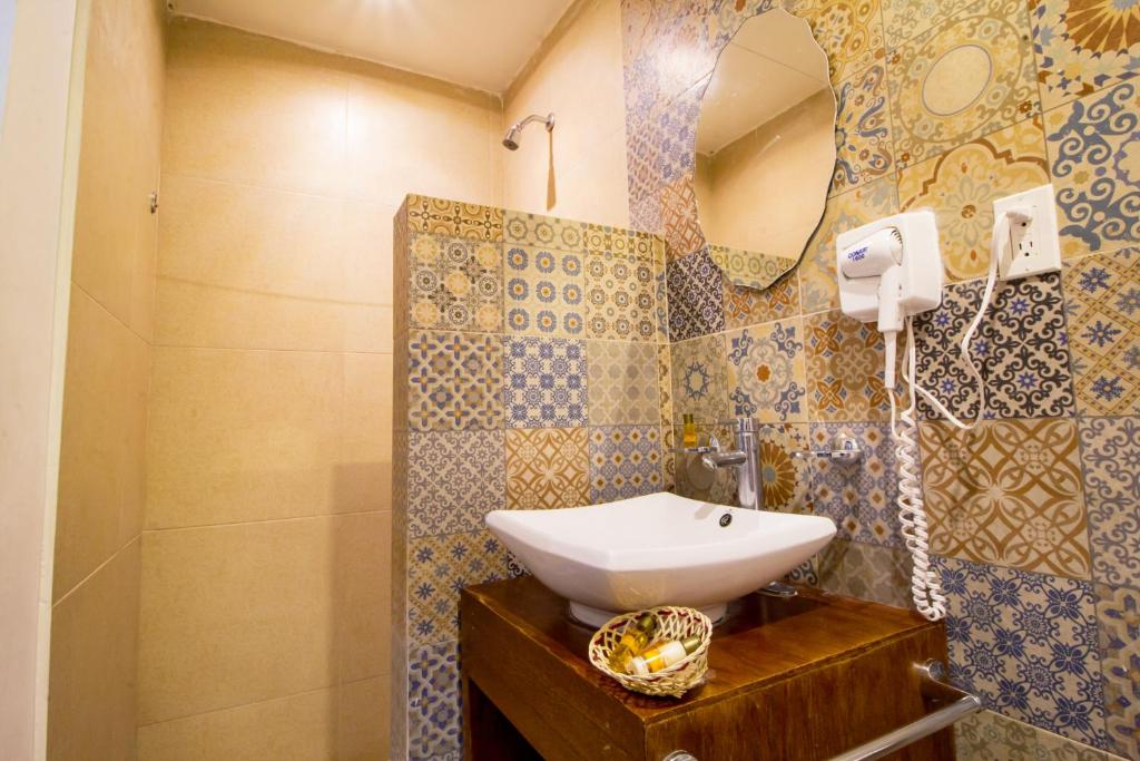 Koupelna v ubytování Hotel Merida