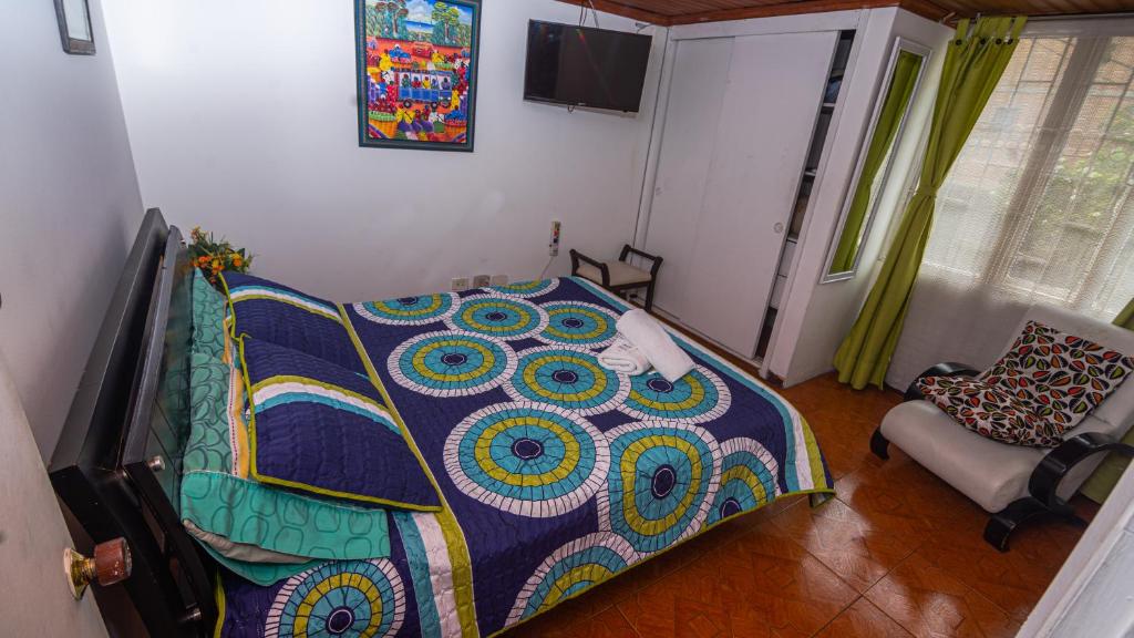 Postel nebo postele na pokoji v ubytování Vivienda Turística "El Coronel"