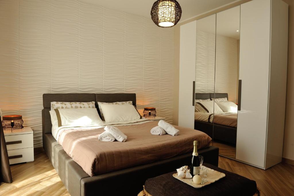 Łóżko lub łóżka w pokoju w obiekcie Terra Sinus Holiday House