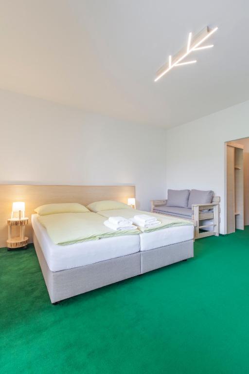 Postel nebo postele na pokoji v ubytování Hotel Rusava