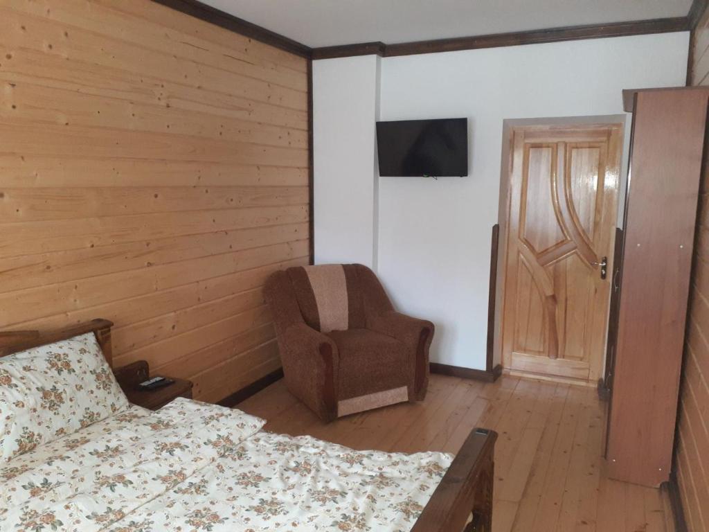 Postel nebo postele na pokoji v ubytování Соломія