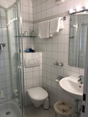 Koupelna v ubytování Hotel Occam