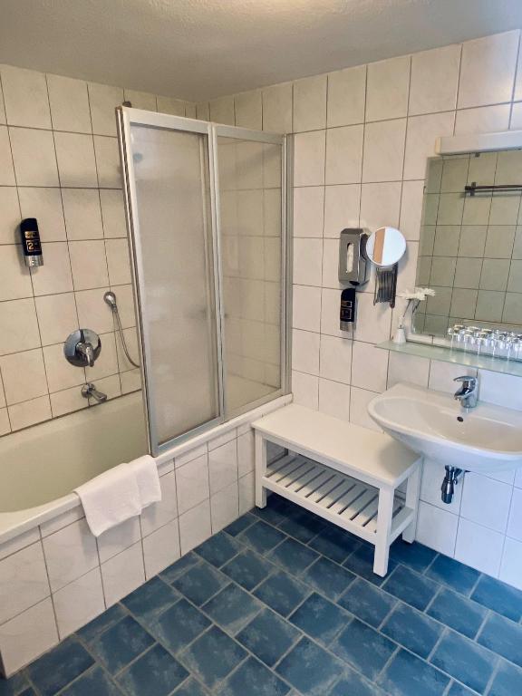 Koupelna v ubytování Hotel Kirchdach