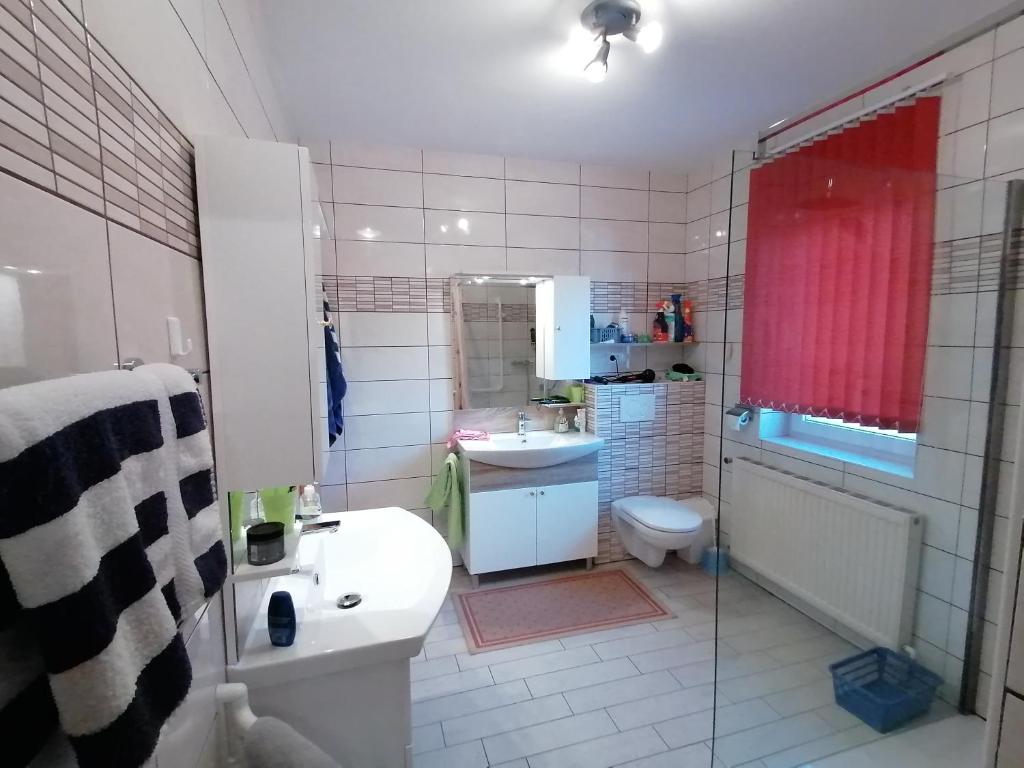 Koupelna v ubytování Ferienwohnung und Gästezimmer Gaspar