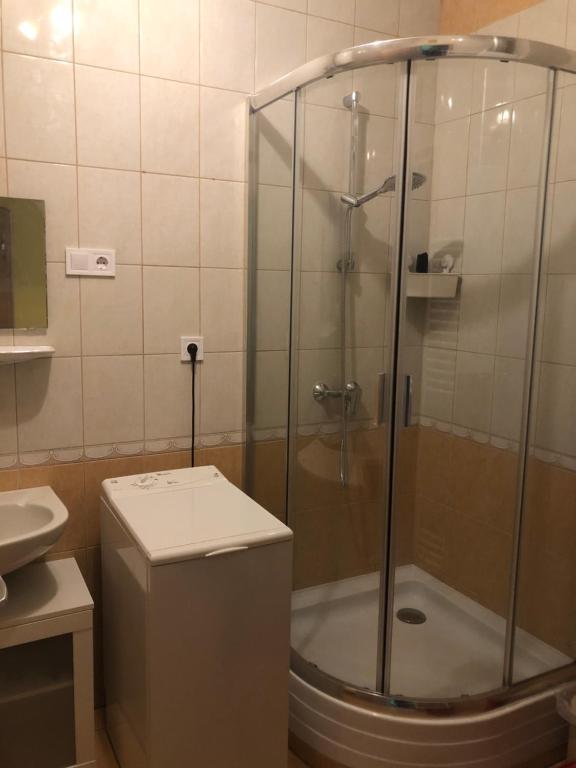 Koupelna v ubytování Galéria deluxe apartman
