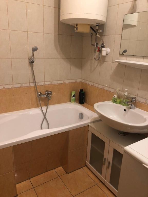 Koupelna v ubytování Galéria deluxe apartman