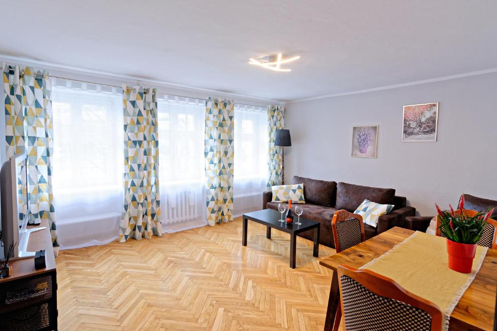 Apartament pod Krasnalem Wroclovkiemにあるシーティングエリア