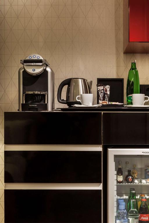 Kuchyň nebo kuchyňský kout v ubytování Radisson Blu Béke Hotel, Budapest