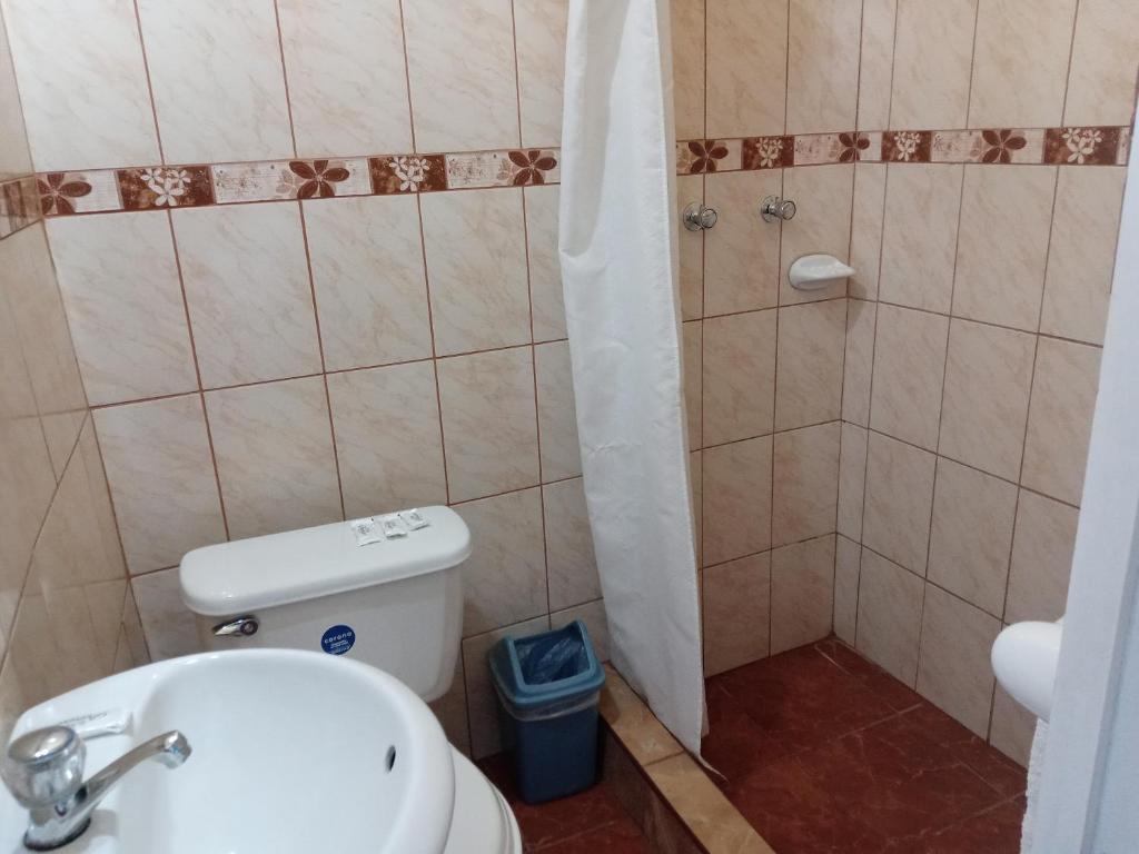Koupelna v ubytování Misti Hostel B&B