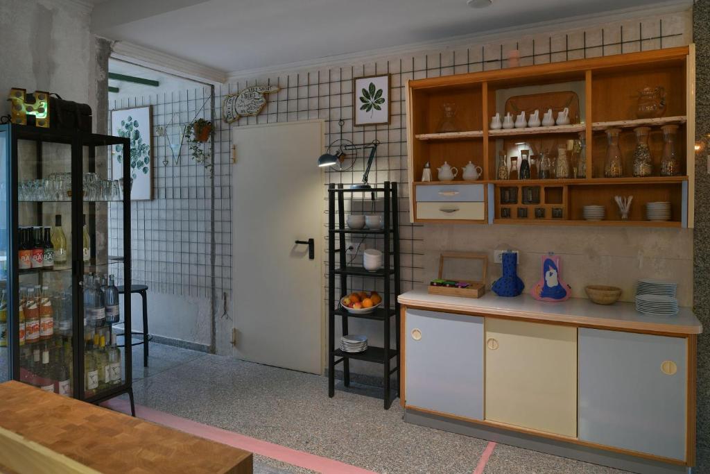 Kuchyň nebo kuchyňský kout v ubytování Hotel BIRGIT Berlin Mitte