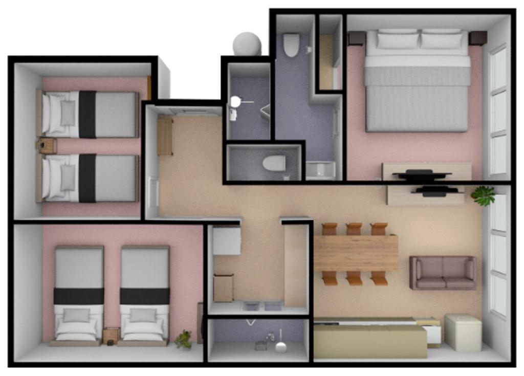 Půdorys ubytování R&Run Kyoto Serviced Apartment & Suites