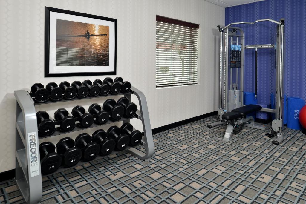 Fitness centrum a/nebo fitness zařízení v ubytování Holiday Inn Express & Suites Peekskill-Lower Hudson Valley by IHG
