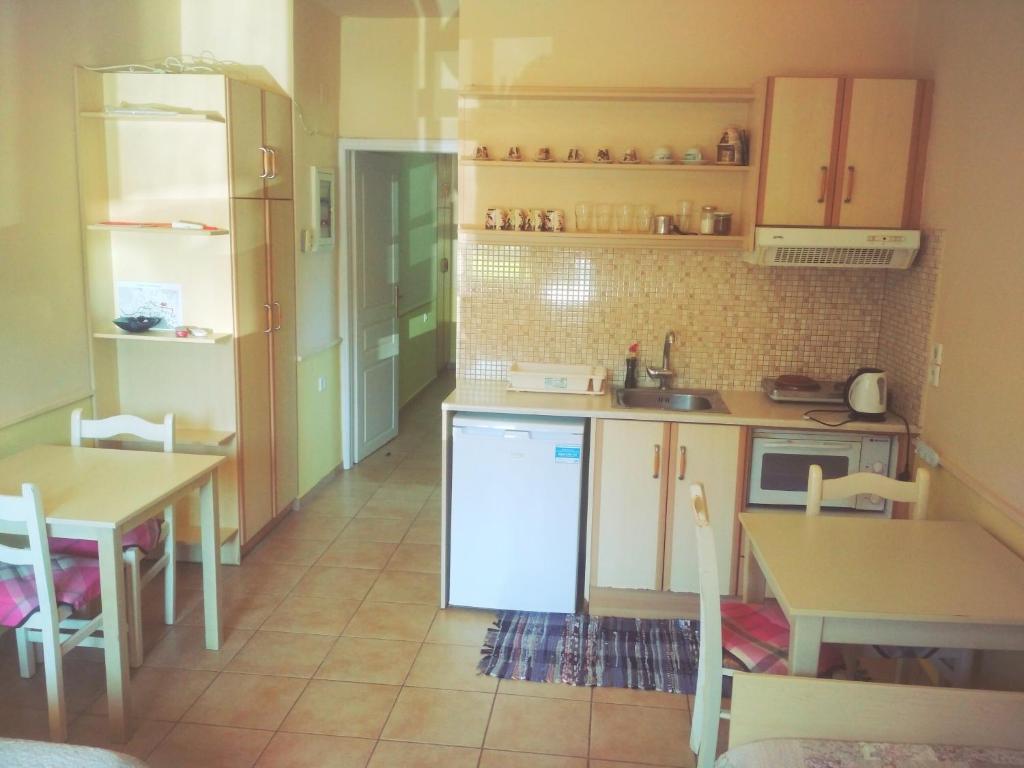 Kuchyňa alebo kuchynka v ubytovaní Rent Rooms Alexiou