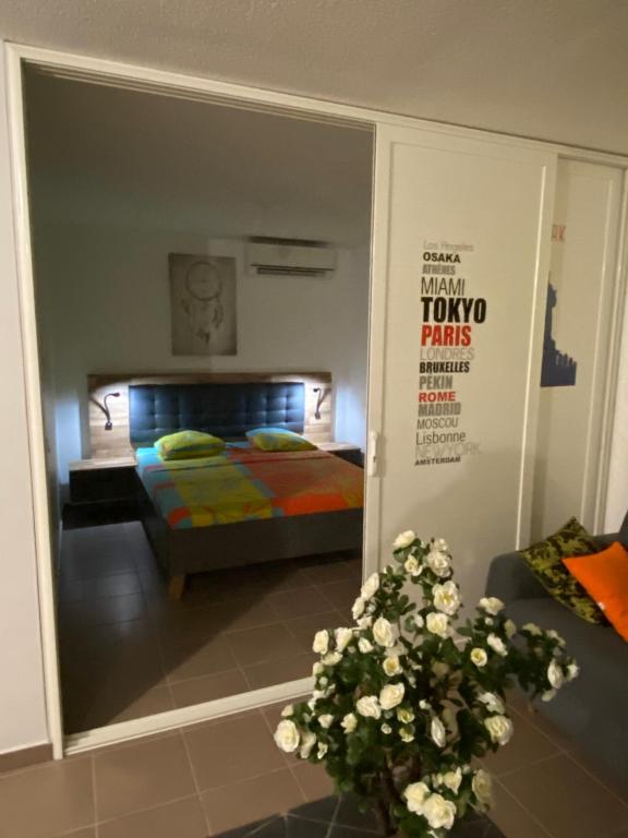 Postel nebo postele na pokoji v ubytování Appartement résidentiel