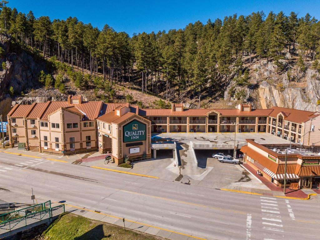 an aerial view of a resort with a skate park at Quality Inn Keystone near Mount Rushmore in Keystone