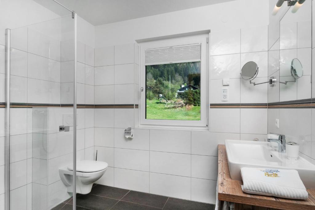 Koupelna v ubytování Wellness Landhaus Parth