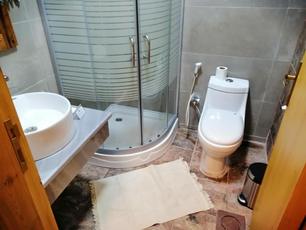 Koupelna v ubytování Infinity Lodge