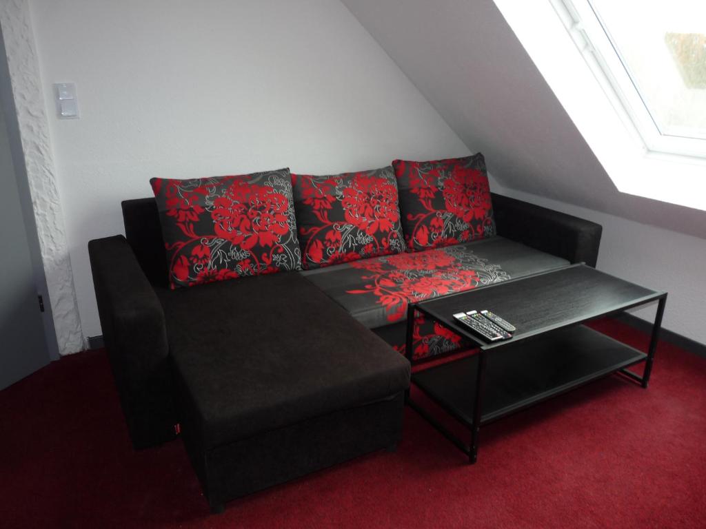 Posezení v ubytování Ferienwohnung in Düsseldorf Hassel