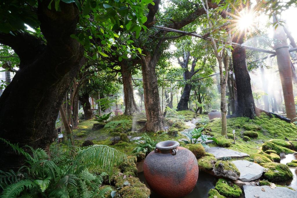 Jardín al aire libre en Treescape Resort Chiangmai