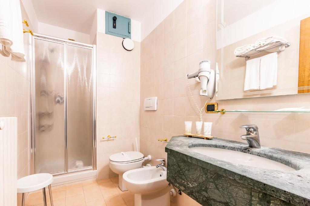 Koupelna v ubytování Hotel Cristallo