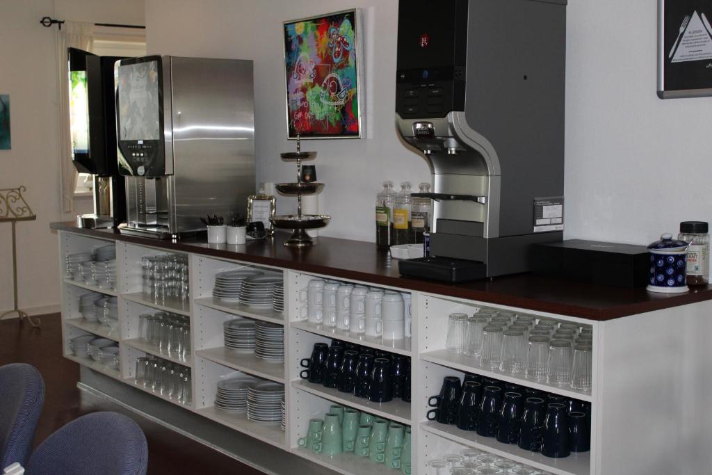 Kuchyň nebo kuchyňský kout v ubytování Hostel Herning