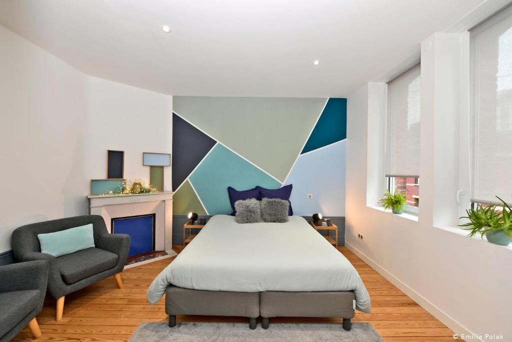 Chambres d'hotes Les Nuits Pastel - Deluxe Kamer (2 Volwassenen + 1 Kind)