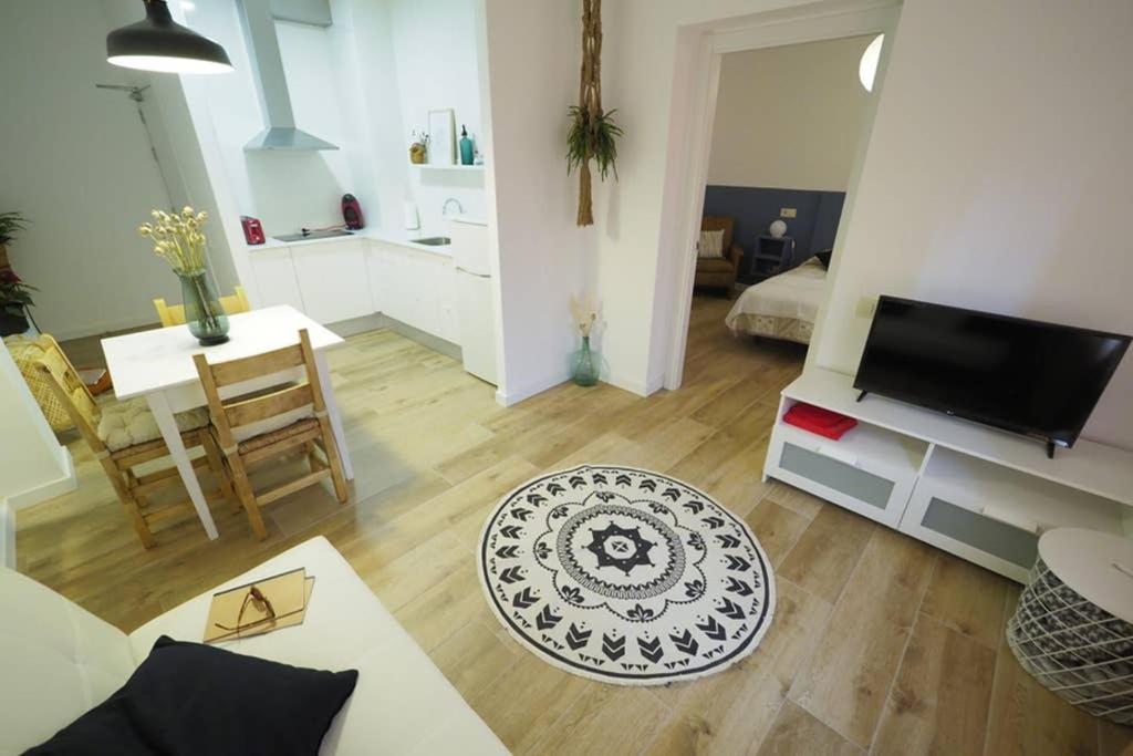 TV a/nebo společenská místnost v ubytování Apartaments Sa Calm Sant Miquel de les Formigues