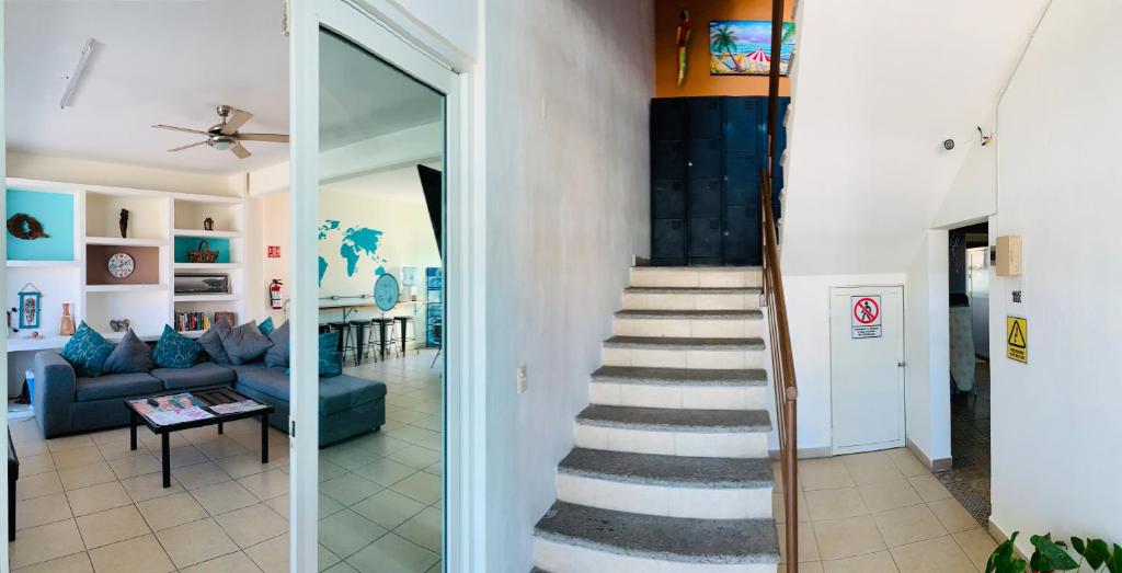 Kuchyň nebo kuchyňský kout v ubytování Hostal Bucerias