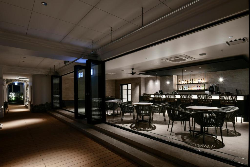 Restaurace v ubytování Lequ Okinawa Chatan Spa ＆ Resort