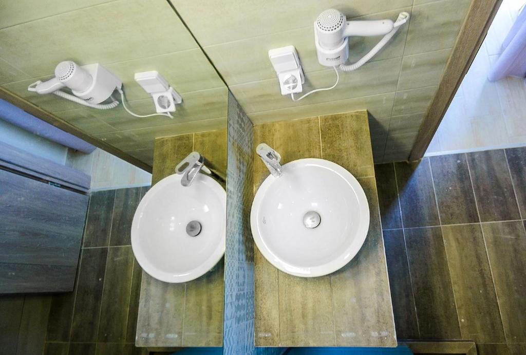 Koupelna v ubytování tzogias apartments pan