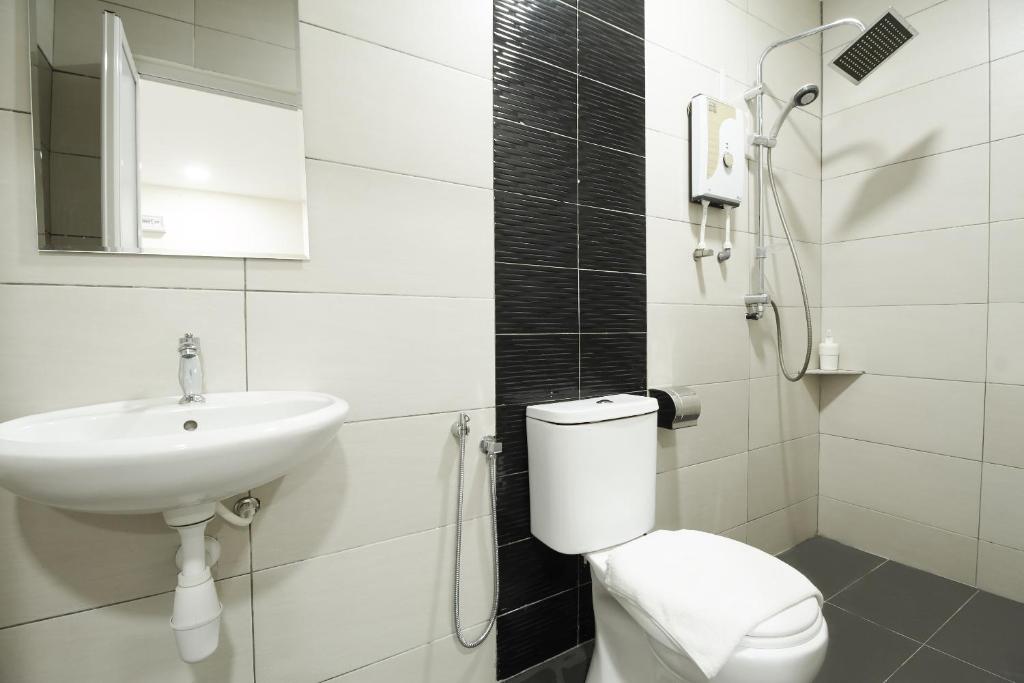 Koupelna v ubytování M S Hotel, Tengku Kelana KTM Klang